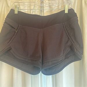 Hylete Iris Shorts-Women's Black Ribbed Active Shorts - Performance